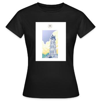 Blue Clock L - Frauen T-Shirt - Schwarz - Vorne - AI Model Female 172 dark (172cm)