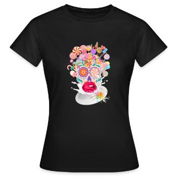 Sugar Addict - Frauen T-Shirt - Schwarz - Vorne - AI Model Female 172 dark (172cm)