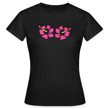 Fleur Rose Rose Fleur Fleurs Rose Rose Fleurs - T-shirt Femme - noir - Devant - AI Model Female 172 dark (172cm)