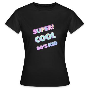 90´S KID - Frauen T-Shirt - Schwarz - Vorne - AI Model Female 172 dark (172cm)