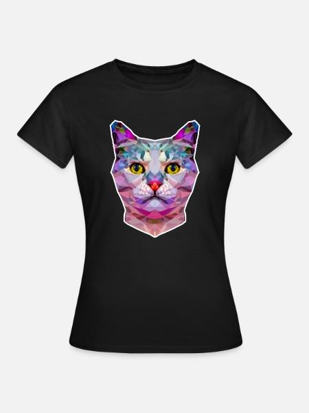 ORIGAMI KATZE - Frauen T-Shirt - Schwarz