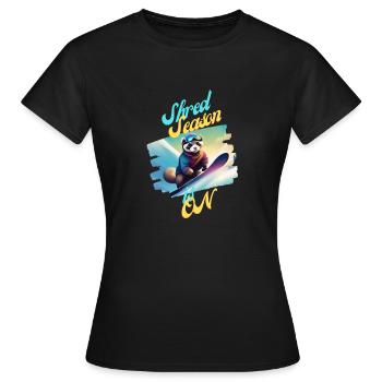 Shred Season Ferret - Frauen T-Shirt - Schwarz - Vorne - AI Model Female 172 dark (172cm)