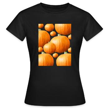 Citrouilles citrouilles toutes les citrouilles halloween - T-shirt Femme - noir - Devant - AI Model Female 172 dark (172cm)