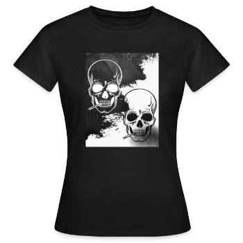 Smoking Skeletton - Frauen T-Shirt - Schwarz - Vorne - AI Model Female 172 dark (172cm)