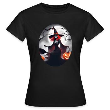 Halloween - Frauen T-Shirt - Schwarz - Vorne - AI Model Female 172 dark (172cm)