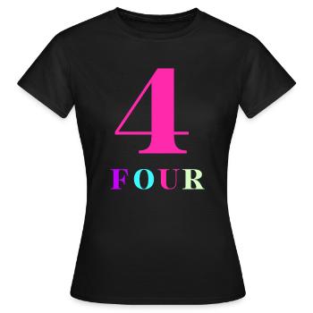 Four-4e anniversaire - T-shirt Femme - noir - Devant - AI Model Female 172 dark (172cm)