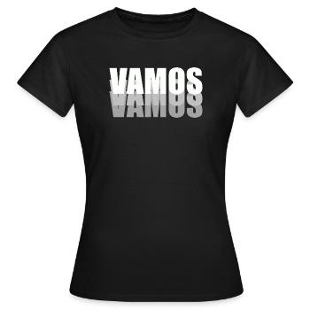 VAMOS - Frauen T-Shirt - Schwarz - Vorne - AI Model Female 172 dark (172cm)