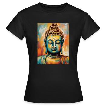 Buddha - Frauen T-Shirt - Schwarz - Vorne - AI Model Female 172 dark (172cm)