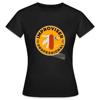 Improviser Professional - Women's T-Shirt - black - Front - AI Model Female 172 dark (172cm)