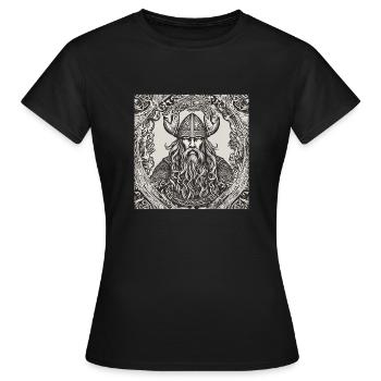 Œuvres d’art vikings - T-shirt Femme - noir - Devant - AI Model Female 172 dark (172cm)