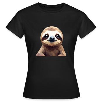 Paresseux moderne - T-shirt Femme - noir - Devant - AI Model Female 172 dark (172cm)