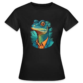Monitor Lizard - Women's T-Shirt - black - Front - AI Model Female 172 dark (172cm)
