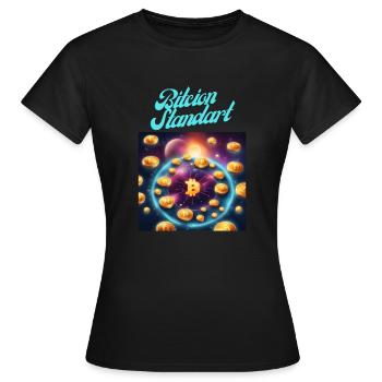 Bitcoin Standard - Frauen T-Shirt - Schwarz - Vorne - AI Model Female 172 dark (172cm)