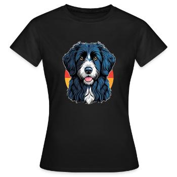 Portugiesischer Schäferhund - Frauen T-Shirt - Schwarz - Vorne - AI Model Female 172 dark (172cm)