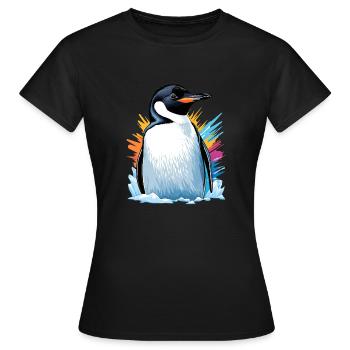 Manchot empereur - T-shirt Femme - noir - Devant - AI Model Female 172 dark (172cm)
