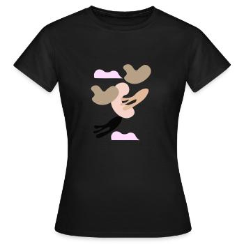 African Patchwork - T-shirt Femme - noir - Devant - AI Model Female 172 dark (172cm)