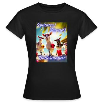 Sommer, Strand, Sangria - Frauen T-Shirt - Schwarz - Vorne - AI Model Female 172 dark (172cm)
