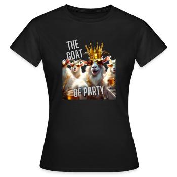 The GOAT of Party - Frauen T-Shirt - Schwarz - Vorne - AI Model Female 172 dark (172cm)