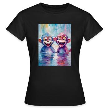 Baby Monkey - Women's T-Shirt - black - Front - AI Model Female 172 dark (172cm)