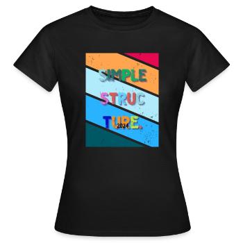 Simple design. Simple structure 2024. - Women's T-Shirt - black - Front - AI Model Female 172 dark (172cm)