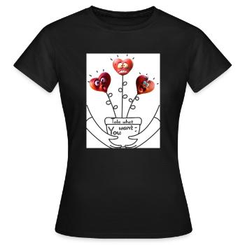 Prenez ce que vous voulez. Prends ce que tu veux. - T-shirt Femme - noir - Devant - AI Model Female 172 dark (172cm)