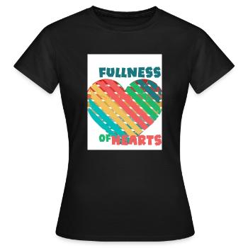 The fullness of hearts. Fullness of hearts. - Women's T-Shirt - black - Front - AI Model Female 172 dark (172cm)