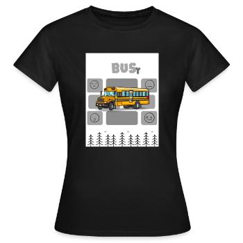 Busy. On the road. Busy. - Women's T-Shirt - black - Front - AI Model Female 172 dark (172cm)