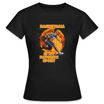 Le basket-ball est mon sport préféré - T-shirt Femme - noir - Devant - AI Model Female 172 dark (172cm)