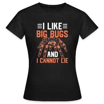J’aime les grosses bestioles et je ne peux pas mentir - Arachnid Lover - T-shirt Femme - noir - Devant - AI Model Female 172 dark (172cm)