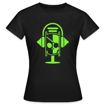 Podcast Logo Green Bright - Women's T-Shirt - black - Front - AI Model Female 172 dark (172cm)