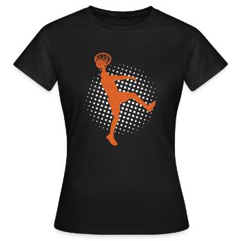 Basketball - Frauen T-Shirt - Schwarz - Vorne - AI Model Female 172 dark (172cm)