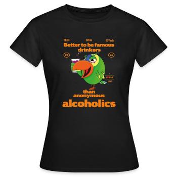 Alkoholischer Amazonas-Papagei - Frauen T-Shirt - Schwarz - Vorne - AI Model Female 172 dark (172cm)