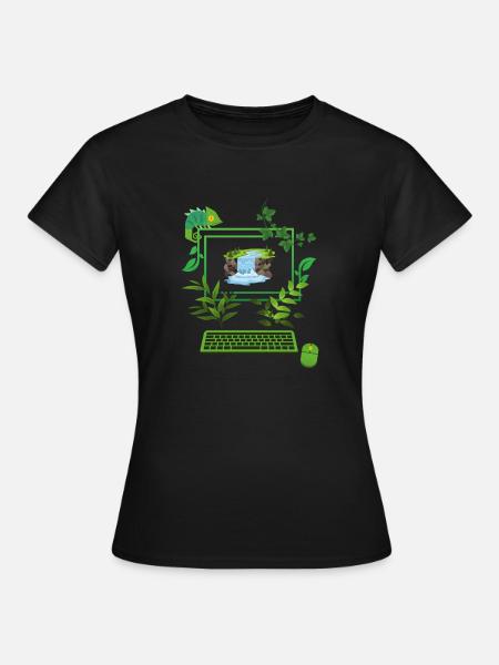 Grüne Technologie - Frauen T-Shirt - Schwarz