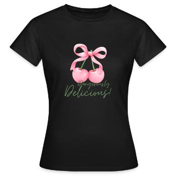 Dangerously Delicious Cherry Design - Women's T-Shirt - black - Front - AI Model Female 172 dark (172cm)
