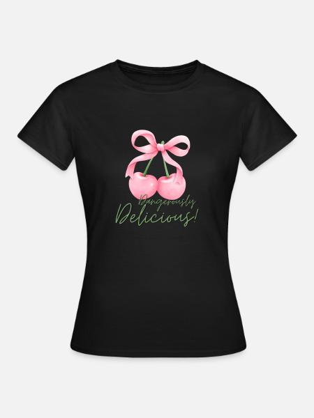 Dangerously Delicious Cherry Design - Women's T-Shirt - black