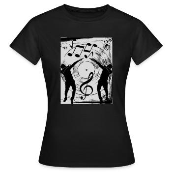 Disque vinyle Love of Music - T-shirt Femme - noir - Devant - AI Model Female 172 dark (172cm)