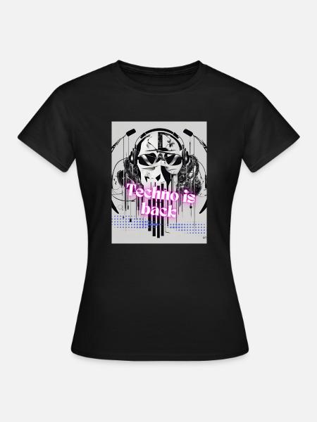Techno is back - Frauen T-Shirt - Schwarz