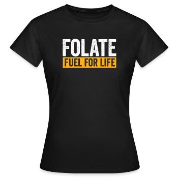 Folate Fuel For Life Power Source - Women's T-Shirt - black - Front - AI Model Female 172 dark (172cm)
