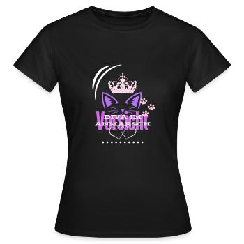 Vorsicht - Frauen T-Shirt - Schwarz - Vorne - AI Model Female 172 dark (172cm)