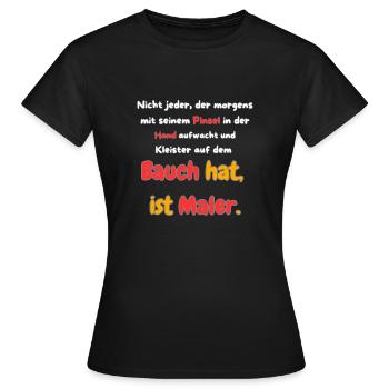 « Peintre sans pinceau » - T-shirt Femme - noir - Devant - AI Model Female 172 dark (172cm)