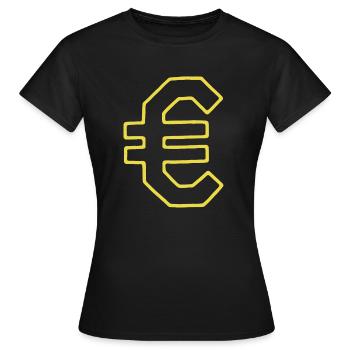 Euro - T-shirt Femme - noir - Devant - AI Model Female 172 dark (172cm)