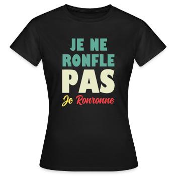 I don't snore, I purr - Women's T-Shirt - black - Front - AI Model Female 172 dark (172cm)