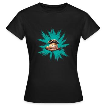 Boulette de levure sur graffiti - T-shirt Femme - noir - Devant - AI Model Female 172 dark (172cm)