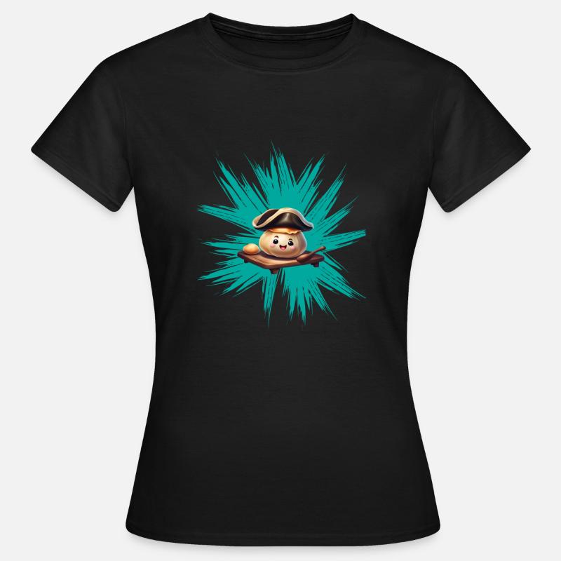 Yeast dumpling on graffiti - Women's T-Shirt - black