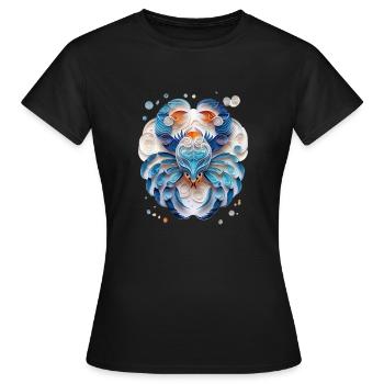 Sternzeichen Krebs - Frauen T-Shirt - Schwarz - Vorne - AI Model Female 172 dark (172cm)