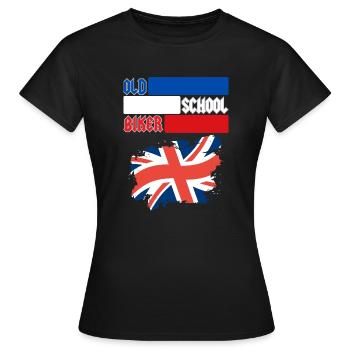 OLD SCHOOL BIKER UK - Frauen T-Shirt - Schwarz - Vorne - AI Model Female 172 dark (172cm)