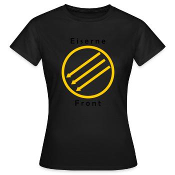 Front d’Eiserne - Drei Pfeile - T-shirt Femme - noir - Devant - AI Model Female 172 dark (172cm)