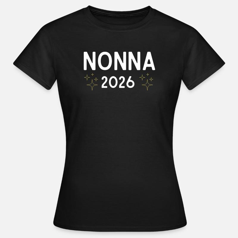 Design Festivo Stelle e Anno 2026 - Maglietta da donna - nero