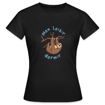 Mon loisir - T-shirt Femme - noir - Devant - AI Model Female 172 dark (172cm)