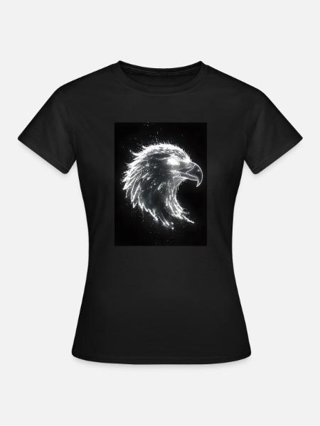 Adler Silhouette Licht Geschenk - Frauen T-Shirt - Schwarz